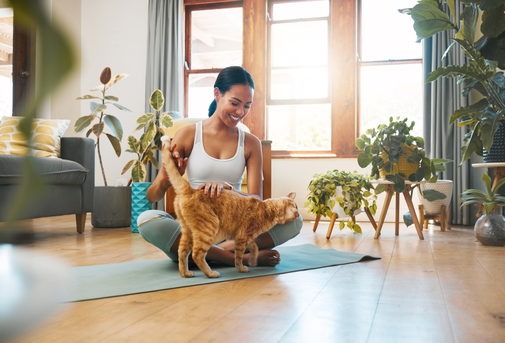 Woman doing yoga in new home ©PeopleImages.com - Yuri A